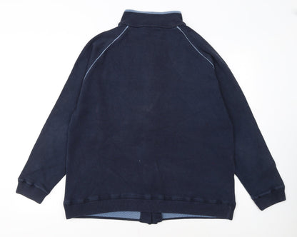 Petroleum Performance Men's Blue Full Zip Knit Jumper M