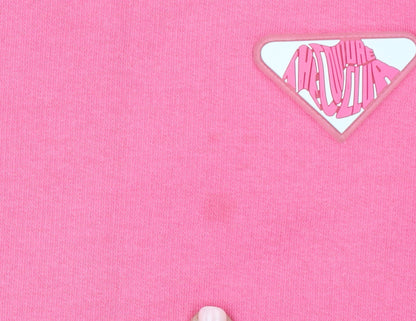 Couture Women's Pink Crew Neck Pullover Sweatshirt UK 8