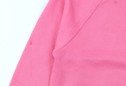 Couture Women's Pink Crew Neck Pullover Sweatshirt UK 8
