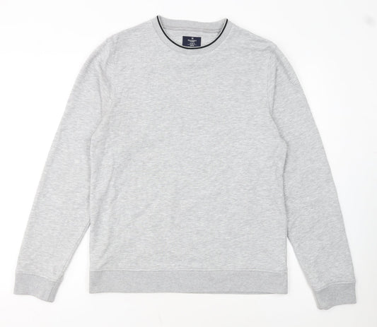 Hackett London Men's Grey Classic Fit Cotton Sweatshirt Medium