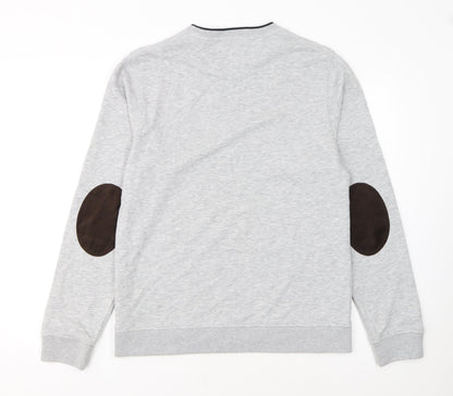 Hackett London Men's Grey Classic Fit Cotton Sweatshirt Medium