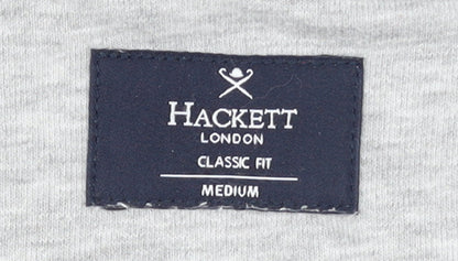 Hackett London Men's Grey Classic Fit Cotton Sweatshirt Medium