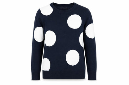 Marks and Spencer Women’s Blue Polka Dot Acrylic Jumper Size 10