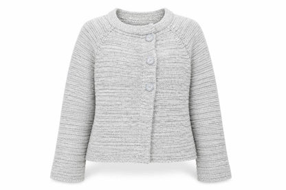 Wallis Women Grey Chunky Knit Button Cardigan M