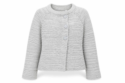 Wallis Women Grey Chunky Knit Button Cardigan M
