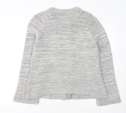 Wallis Women Grey Chunky Knit Button Cardigan M