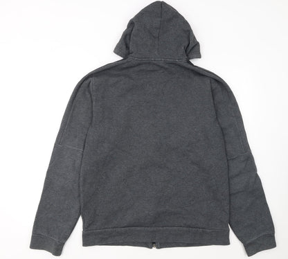 Adidas Men's Grey Full Zip Hoodie Size L Sportswear Fleece