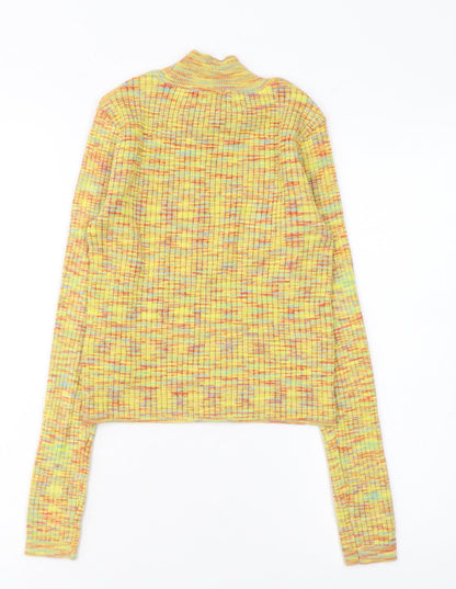 Urban Outfitters Women’s Multicoloured Mock Neck Slim Pullover Jumper Size S