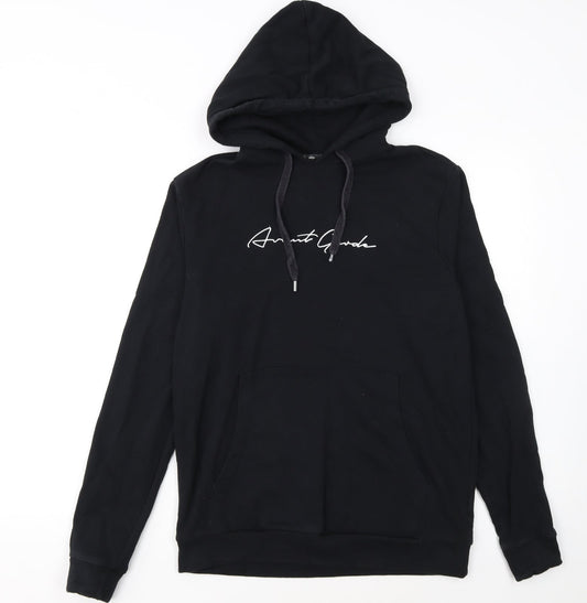 Avant Garde Paris Men's Black Pullover Hoodie M Logo Graphic Sweatshirt