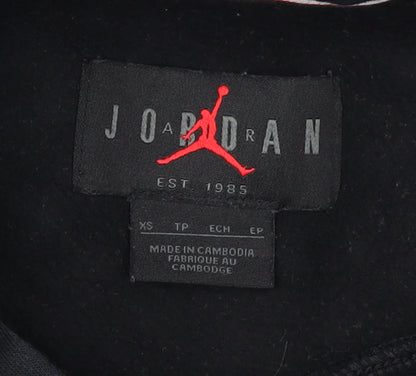 Jordan Men's Black Pullover Hoodie XS Regular Fit Fleece
