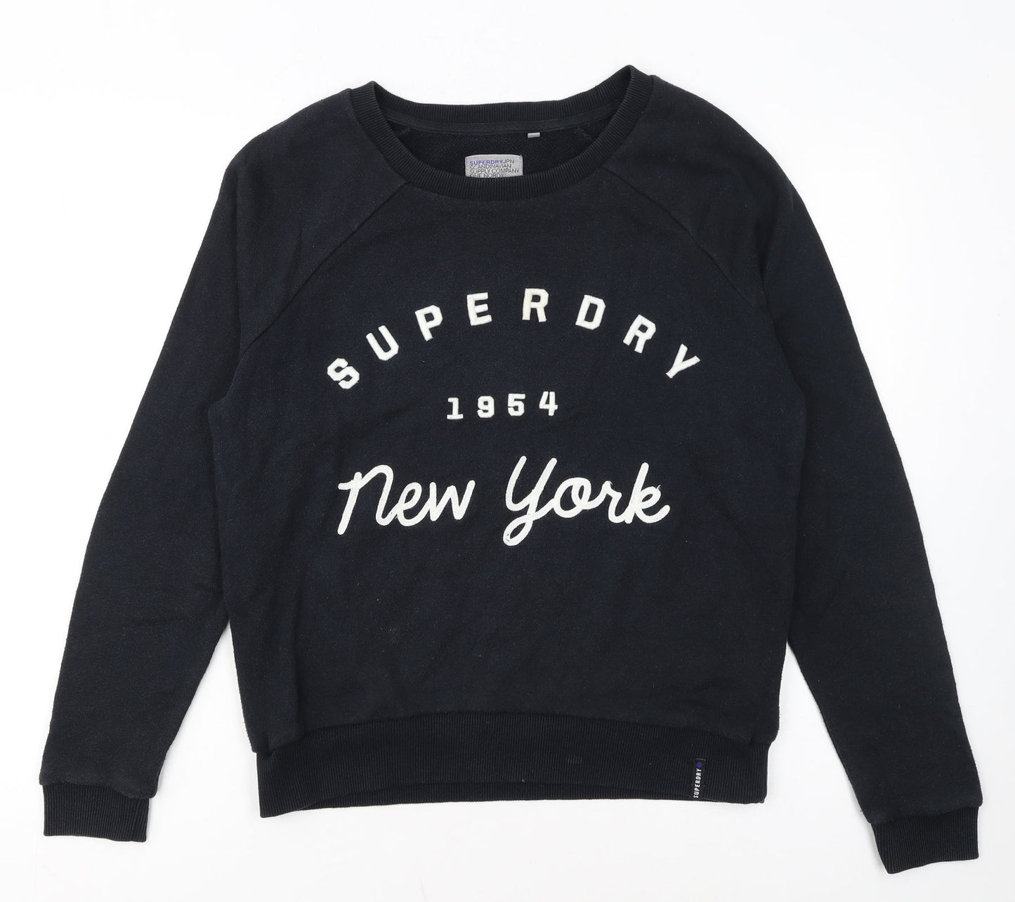Superdry Women's Black Medium Pullover Sweatshirt New York Logo