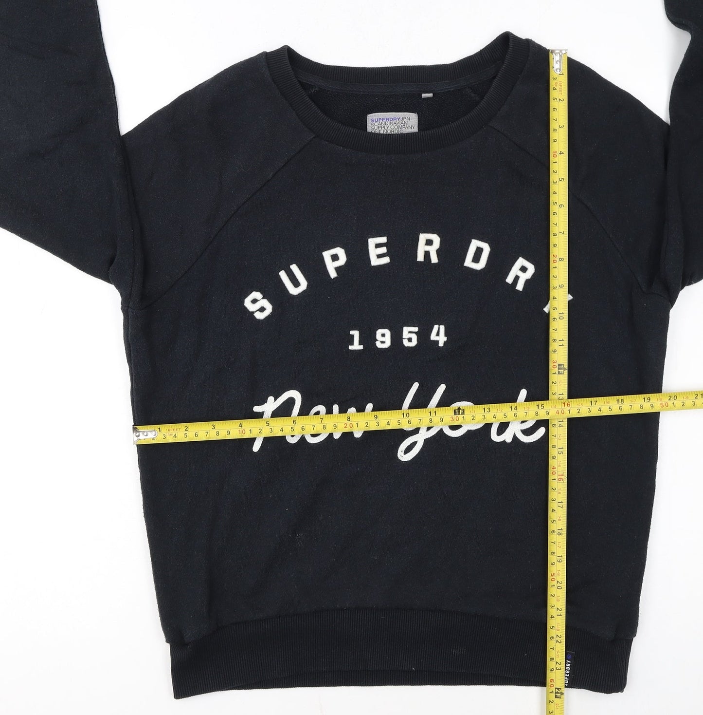 Superdry Women's Black Medium Pullover Sweatshirt New York Logo