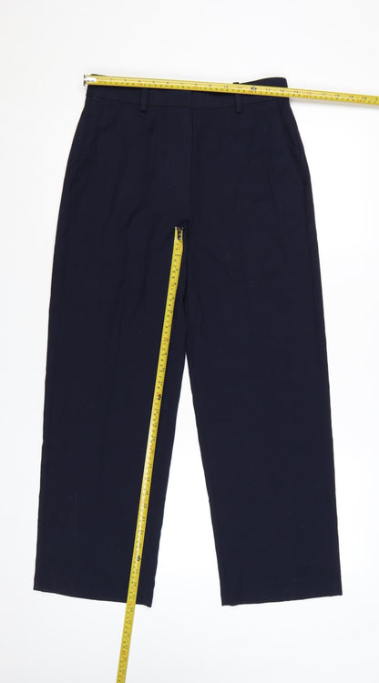 Marks and Spencer Women's Blue Size 10 Straight Leg Trousers