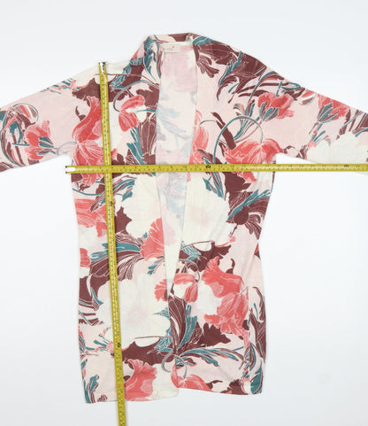 Marks and Spencer Womens Multicoloured Floral Long Sleeve Cardigan UK 10