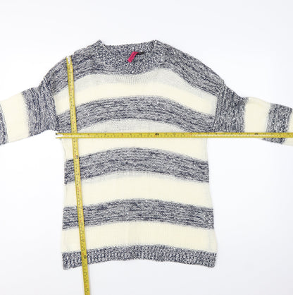 Elegant Collection Women’s Multicoloured Stripe Knit Jumper Size S