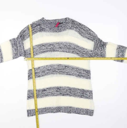 Elegant Collection Women’s Multicoloured Stripe Knit Jumper Size S