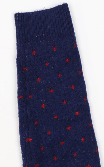 Uniqlo Women Blue Red Polka Dot Wool Alpaca Knit Jumper XL