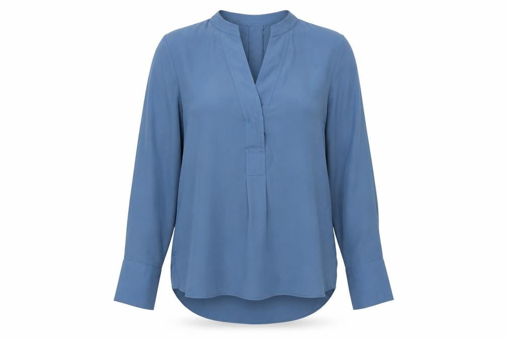 Next Women's Blue Long Sleeve V-Neck Blouse Size 8