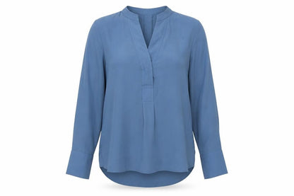 Next Women's Blue Long Sleeve V-Neck Blouse Size 8
