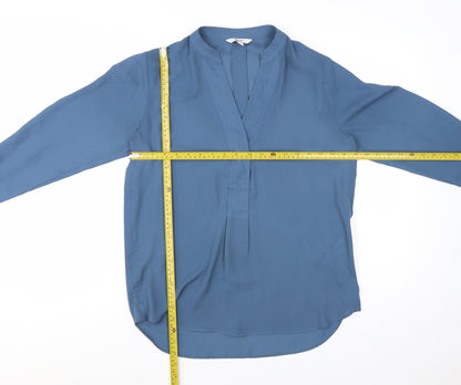 Next Women's Blue Long Sleeve V-Neck Blouse Size 8