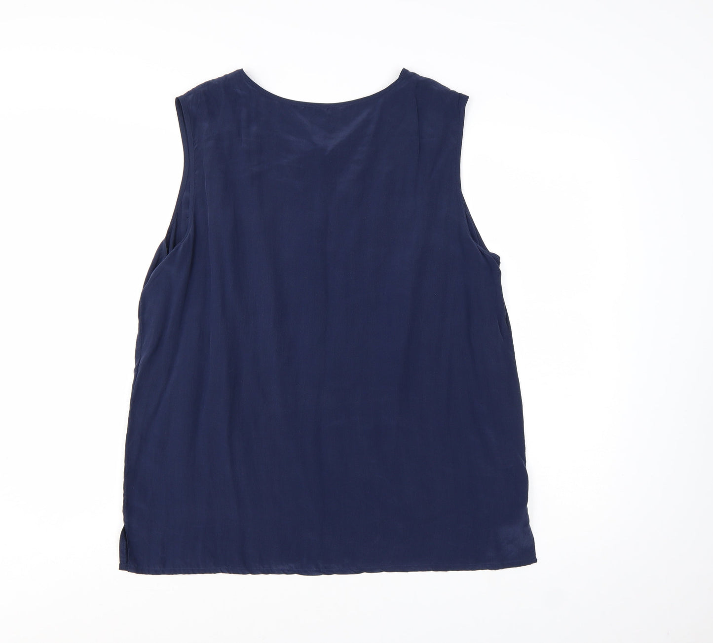 Marks and Spencer Women’s Blue Silk Sleeveless Blouse Size 18