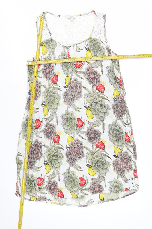 Next Women’s Multicoloured Floral Sleeveless Shift Dress Size 12