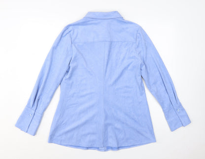 Marks and Spencer Women’s Blue Long Sleeve Button-Up Shirt Size 14