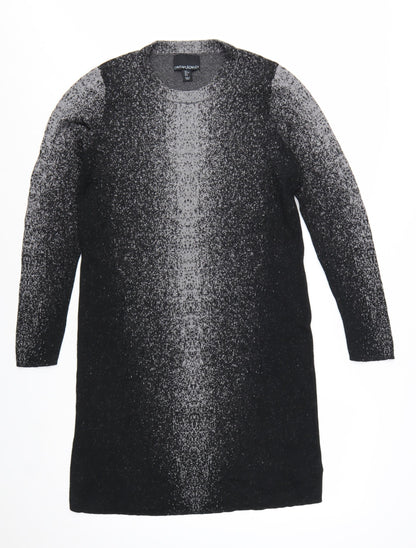 Cynthia Rowley Women’s Black Knit Shift Dress Size L Long Sleeve
