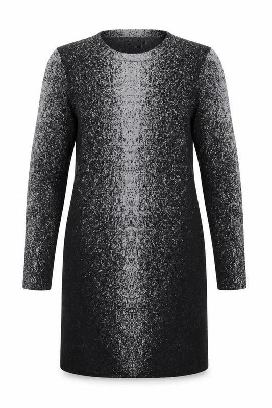 Cynthia Rowley Women’s Black Knit Shift Dress Size L Long Sleeve