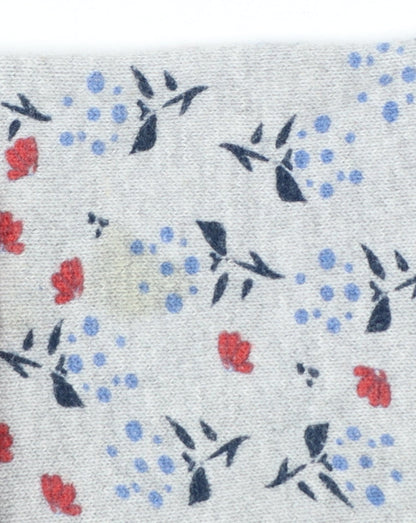 Mantaray Women’s Grey Floral Cotton Cardigan Size 12