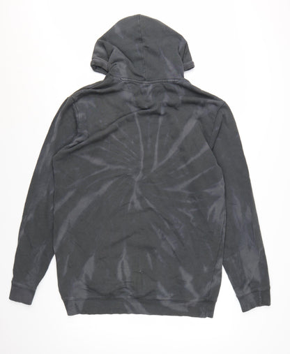Reebok Men's Black Tie-Dye Pullover Hoodie Size L Sports Style
