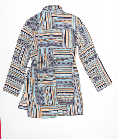 F&F Women’s Multicoloured Geometric Shirt Dress Size 12
