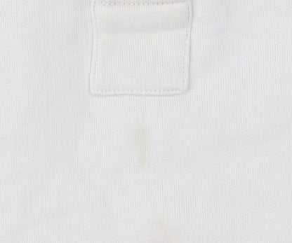 COS Women Beige Cotton Henley Pullover Sweatshirt Size L