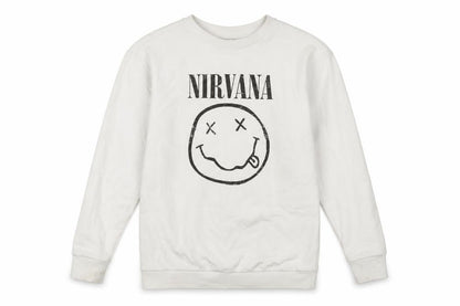 New Look Girls White Nirvana Graphic Pullover Sweatshirt 10-11 Years