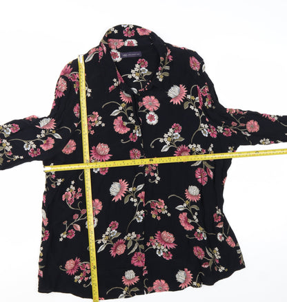 Marks and Spencer Women’s Black Floral Long Sleeve Tunic Blouse Size 22