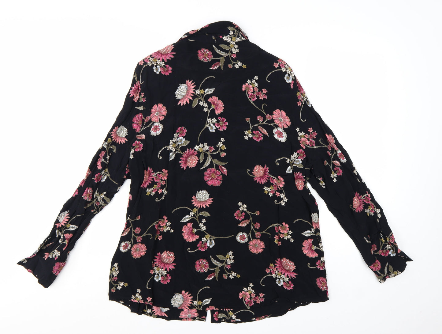 Marks and Spencer Women’s Black Floral Long Sleeve Tunic Blouse Size 22