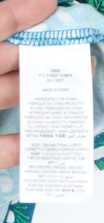 Boden Women Blue Floral Fit & Flare Jersey Dress Size 10