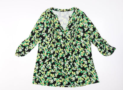 Roman Women’s Multicoloured Floral Shift Dress Size 18 Viscose Knee Length