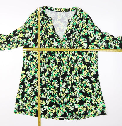 Roman Women’s Multicoloured Floral Shift Dress Size 18 Viscose Knee Length