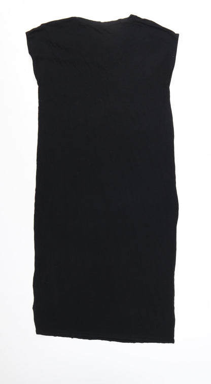 Marks and Spencer Women’s Black Viscose Shift Dress Size 10