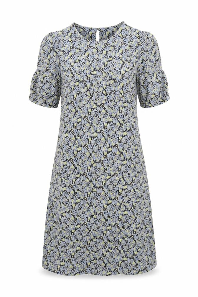 Next Women's Blue Floral Shift Dress Size 12 Half Sleeve