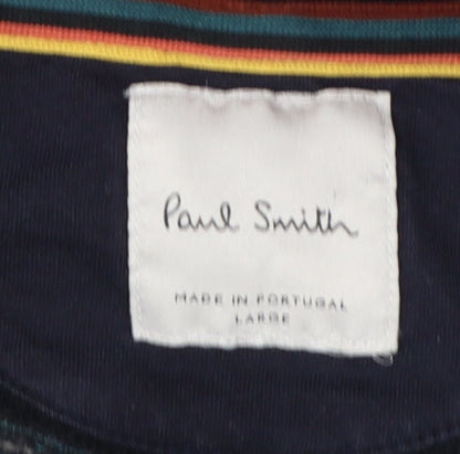 Paul Smith Men's Black Large Pullover Hoodie with Embroidered Tiger