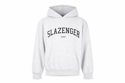 Slazenger Women’s Grey Pullover Hoodie UK 12 Cotton Blend Sport Style