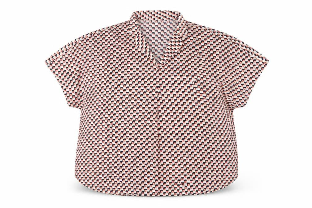 Marks & Spencer Women's Multicoloured Geometric Collared Blouse Size 20