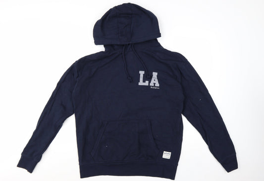 The Stronghold Men's Blue LA Pullover Hoodie Size M Graphic Fleece