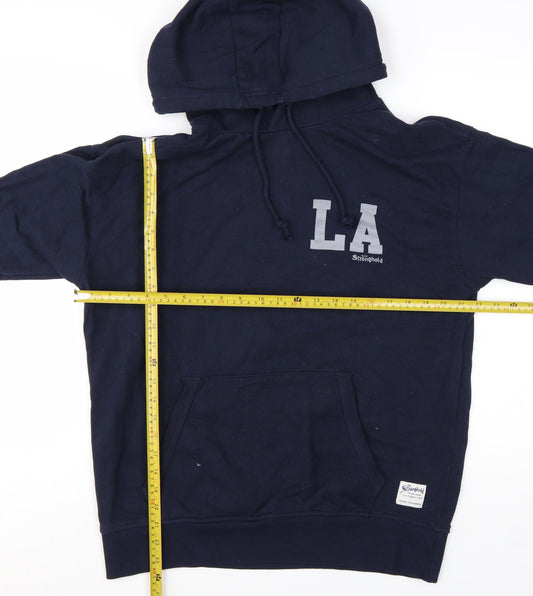 The Stronghold Men's Blue LA Pullover Hoodie Size M Graphic Fleece