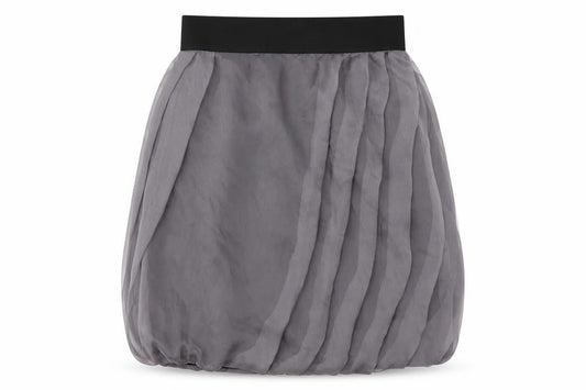 Zara Basic Women Grey Knee Length Bubble Hem Skirt Size 12