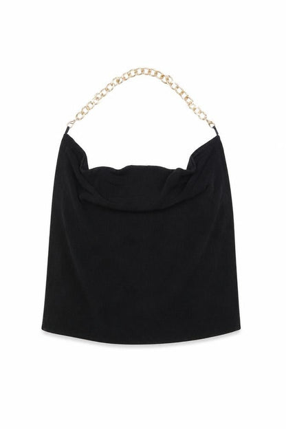 ASOS DESIGN Women's Black Cowl Neck Chain Strap Camisole Top Size 8