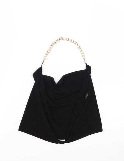 ASOS DESIGN Women's Black Cowl Neck Chain Strap Camisole Top Size 8