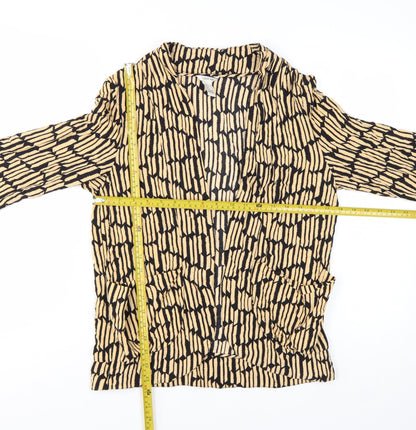 I Love H81 Women's Beige Geometric Tunic Blouse Size L
